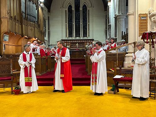 Rev'd Stephanie Mander (Chaplain to Craighead Diocesan School) is welcomed to the South Canterbury Archdeaconry.