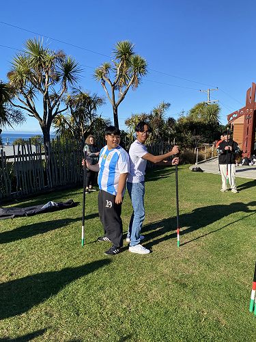 Win and Ken were the final two in the game of matau (right) and maui (left)