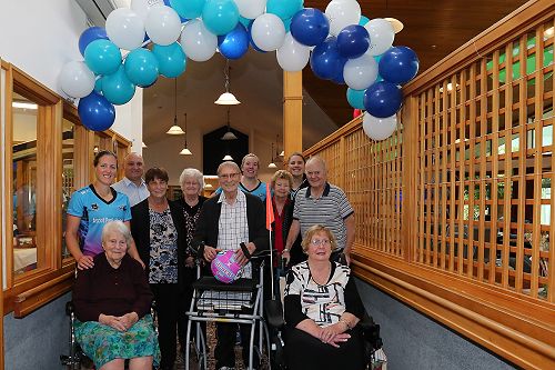 Southern Steel players with some Enliven residents