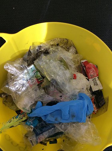 Waste collected from around Te Pā 9-8-18