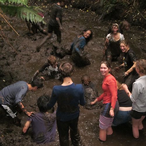 Stuck in the mud at Tautuku Camp