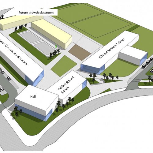 Master plan for Belfast School’s new senior campus and Allenvale School 