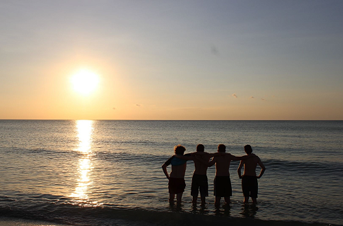 Enjoying a sunset at the top of Borneo