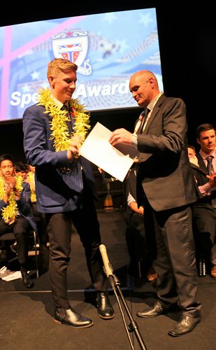 PAUL BLACKMAN TROPHY FOR THE STUDENT WHO BEST DEMONSTRATES THE PRINCIPLES OF THE STC MAN - IZAAC BEEVER