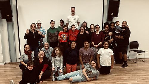 Christchurch deaf club group portrait