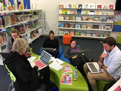 Professional learning for staff in the library...