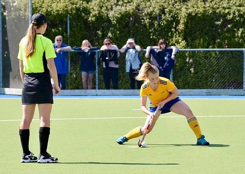 Briar Duncan taking a Penalty Stroke - and scoring!