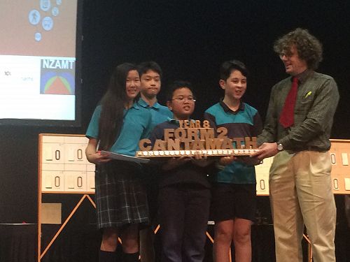 Year 8 Winners Cantamath Competition 2016 