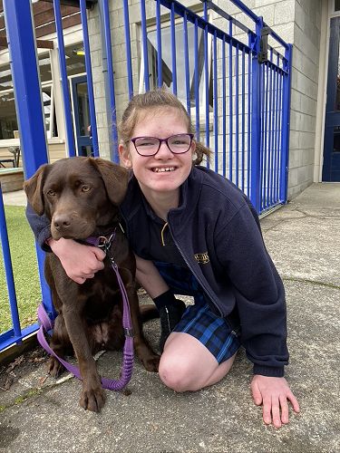 Madeline - with her furry friend Bonnie