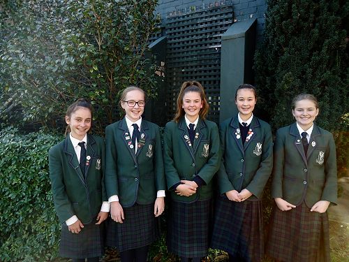 Year 8 Finalists: Grace Hill, Clara Ballantyne, Josie O’Neill, Kayla Smith, Monet Morrison. (Eva Zoghbi absent)