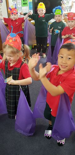 Testing our costumes