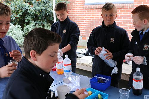 Isaac Topham with the cups