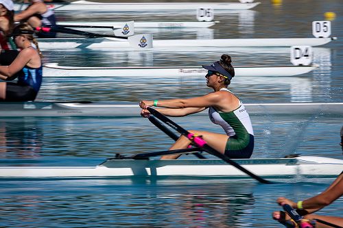 Flying out of the start in the Under 17 Single