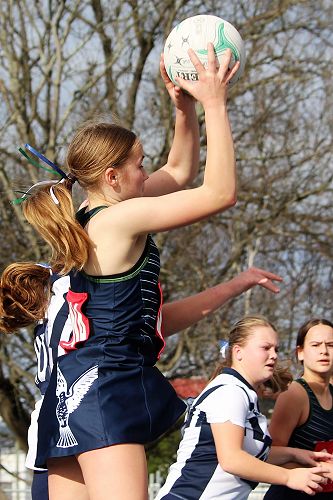 Fantastic aerial play by Meg Adams