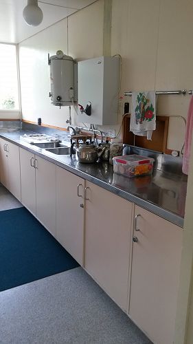 The kitchen has good facilities for cuppas