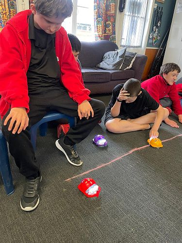 Owen has been trying new things as well. He has joined Kea on several occasions to try programming Bee Bots. It is good to see you try new things Owen.