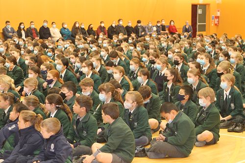 Students gathered at our St Columba Day Celebrations