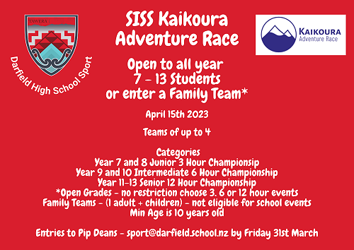 SISS Kaikoura Adventure Race - All Students Year 7-13
