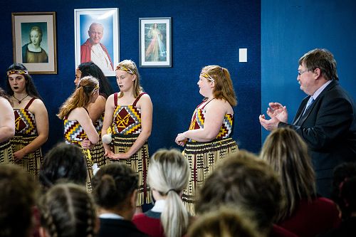 Kapa haka combined performance with St Pats
