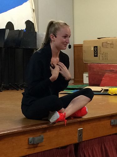 Kate started by showing us the beating drums movement.