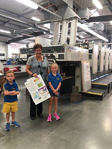 Clementine and Henry Forbes securing sponsorship for the printing of our Proverb Book 2020