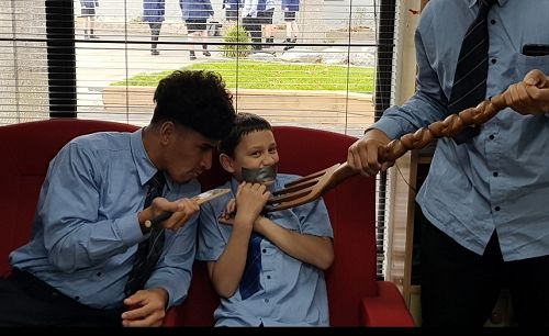 Nico - tied up and kidnapped. His mum never knew!