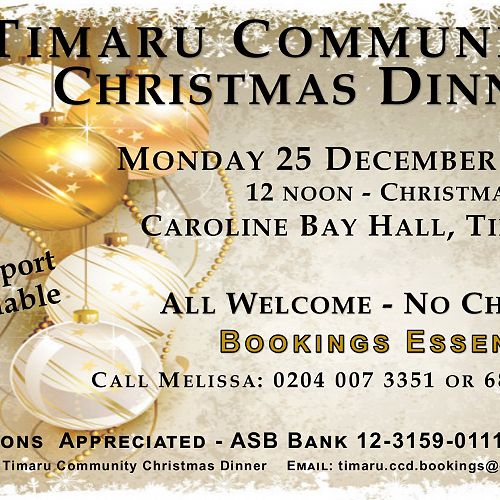 Timaru Community Christmas Dinner 2017