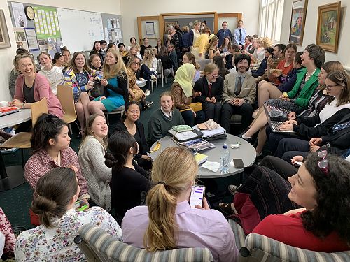 Year 13 take over the staffroom