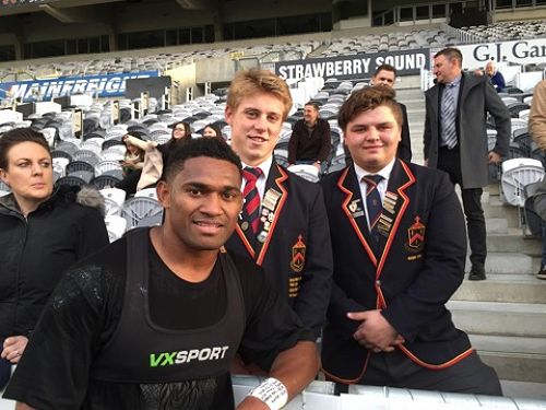 Henry and Reon with Waisake Naholo