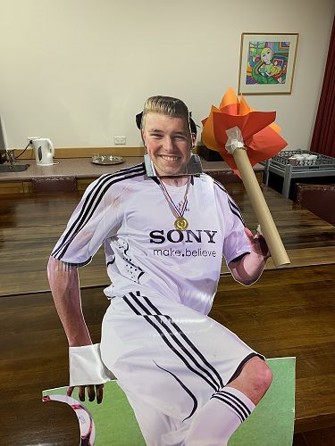 The Dean of Students was the torch bearer for the evening