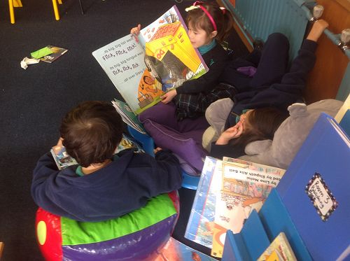 We love to read in our quiet space:-)