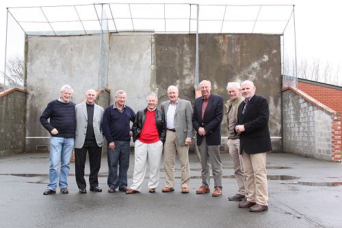 Peter (far right) pictured during the 1959 First XV reunion weekend in 2009. 