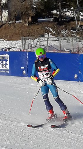 Ruby Fullerton competes in the world skiing championships