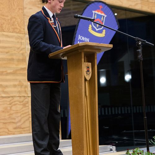 Head Prefect 2016 addresses the senior prize-giving