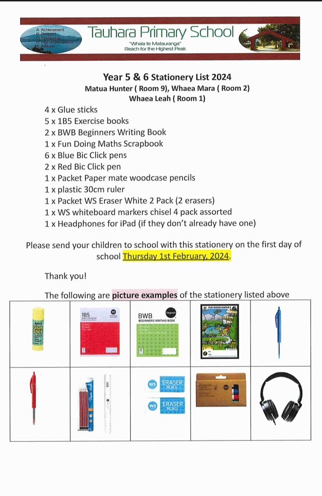 stationery-list-year-5-and-year-6
