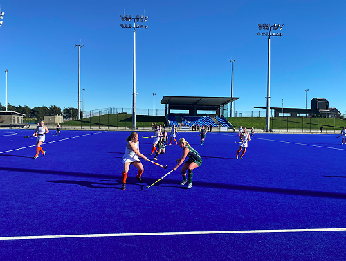 Briar Duncan on defence during their game vs Craighead