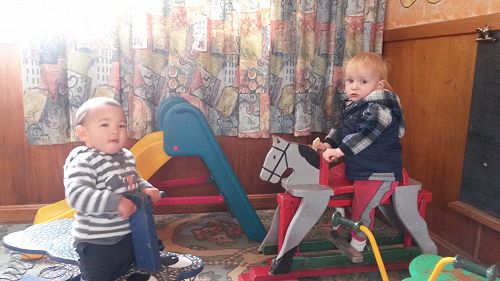 Plenty of toys and companions to play with at play