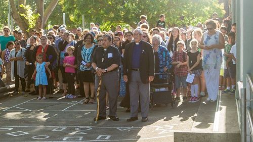Here they come, powhiri opening day 2015