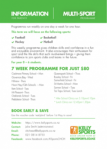 Kelly Sport Programme