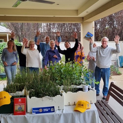 Members of the RC of Adelaide with the seedlings