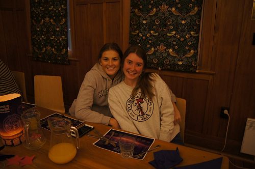 Abby and Ashlee at the dinner