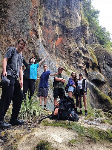 The fish-walk-swim group enjoys the outdoors.