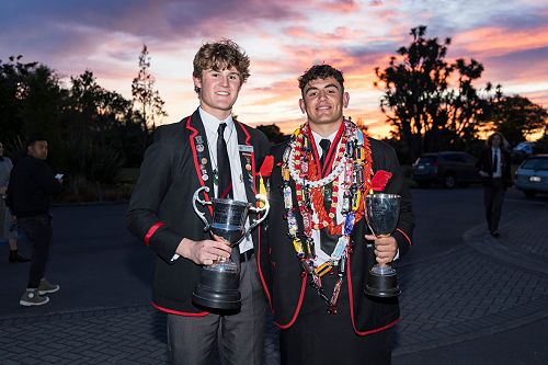 Deputy head boy Samuel Woodgate, left, and head boy Christian Ioane.