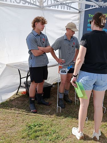 Connor Carrol, left, and Oliver Carter came second place overall in the Junior Young Farmer competition, and are now preparing for the Grand Final in July.