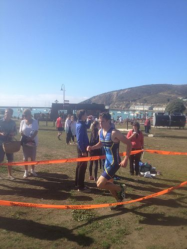 Henry Sullivan finishing 6th in the under-19 event