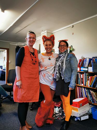 Campbell teachers Ms Sheridan, Ms Kenny and Ms Sayer getting in the spirit! 