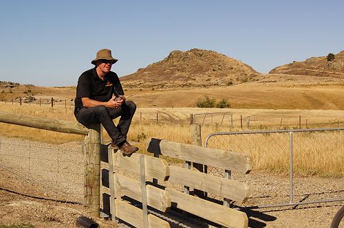 Neil Garry in situ - at home in Central Otago, supporting Year 9 students cycling the Otago Central Rail Trail