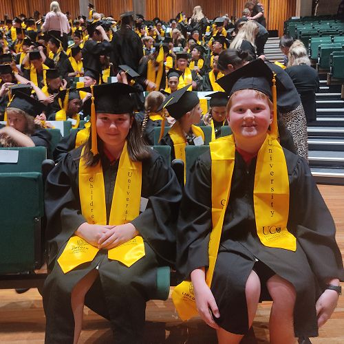 Maisie and Luke at this year's Children's University Graduation Ceremony