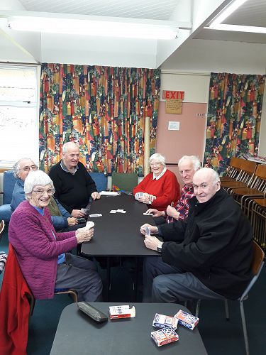 Card playing at the Fireside Club