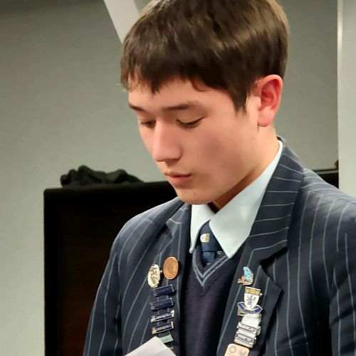 Johan Lokman presenting his three minute speech in the Otaru Sister City Society’s annual Speech
Competition